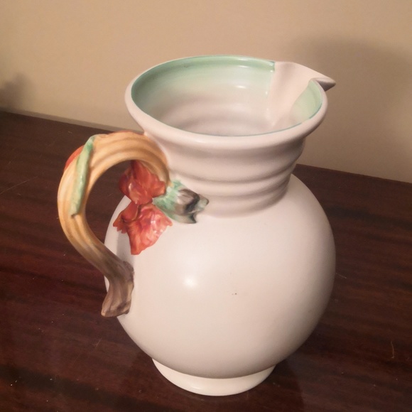 Clarice Cliffs Pottery Jug with Floral Handle - Picture 2 of 6